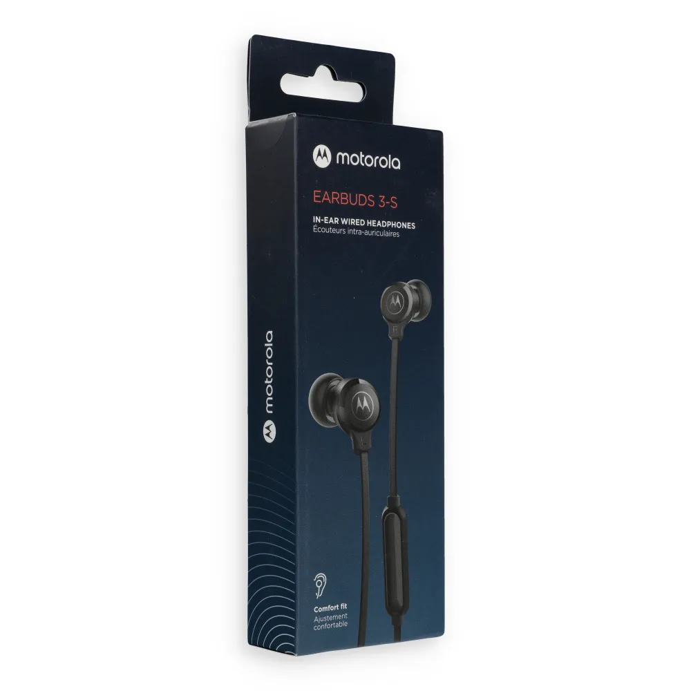 Wired earphones with microphone MOTOROLA Earbuds 3-S black