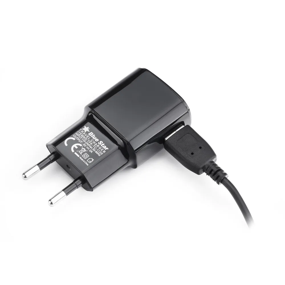NETZ-Ladegerät micro USB UNIVERSAL 2A BLUE STAR (abnehmbar Kabel)