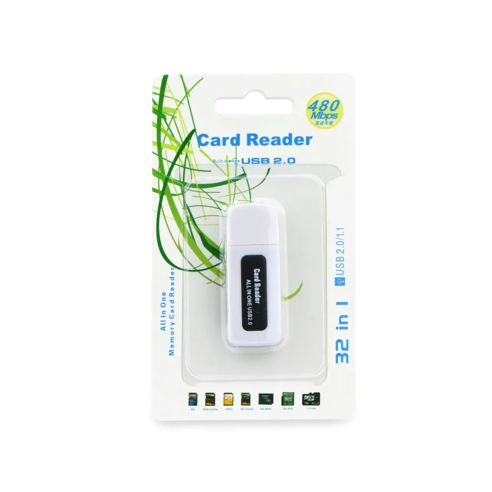 Memory Card Reader SCHWARZ SDHC/SD / MMC / RS-MMC / Mini-SD(adapter) / Micro SD(adapter) / TF(adapter) / XD / MS / MS DUO / MS PRO DUO 2.0