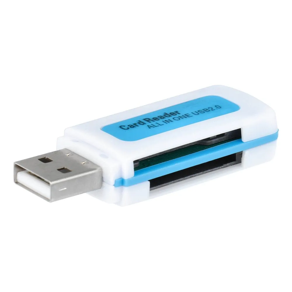 Memory Card Reader BLAU SDHC/SD / MMC / RS-MMC / Mini-SD(adapter) / Micro SD(adapter) / TF(adapter) / XD / MS / MS DUO / MS PRO DUO 2.0