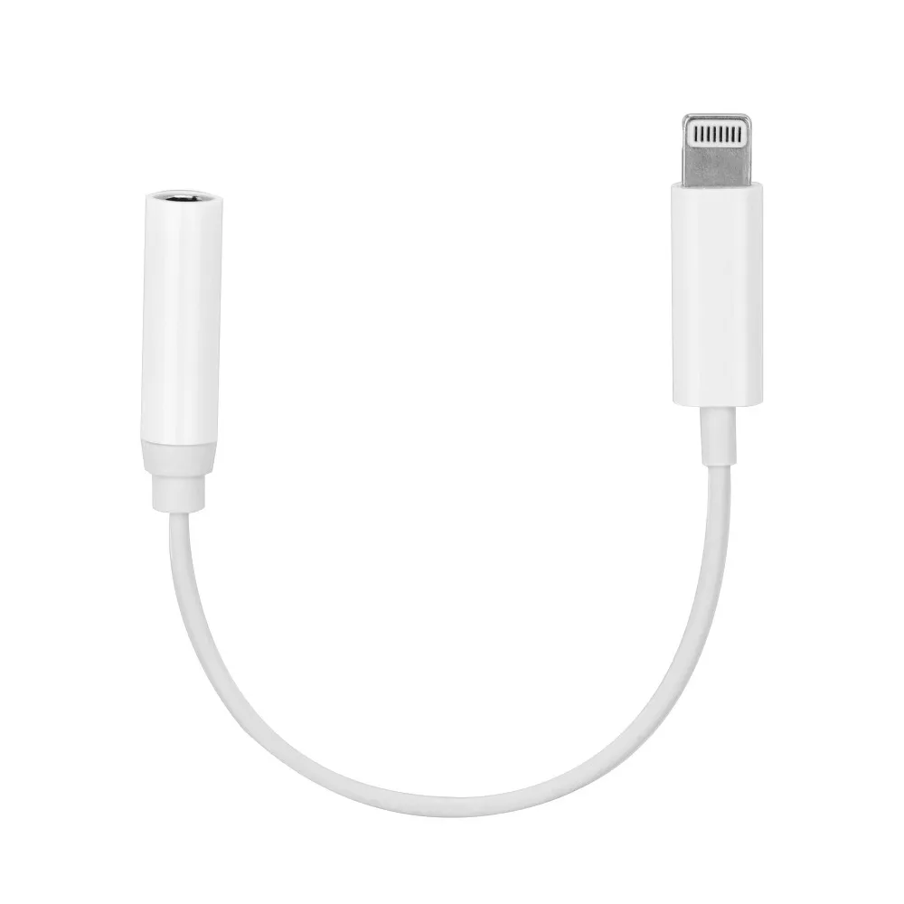 Adapter HF/audio passend für iPhone Lightning 8-pin - Jack 3,5mm (female) weiß