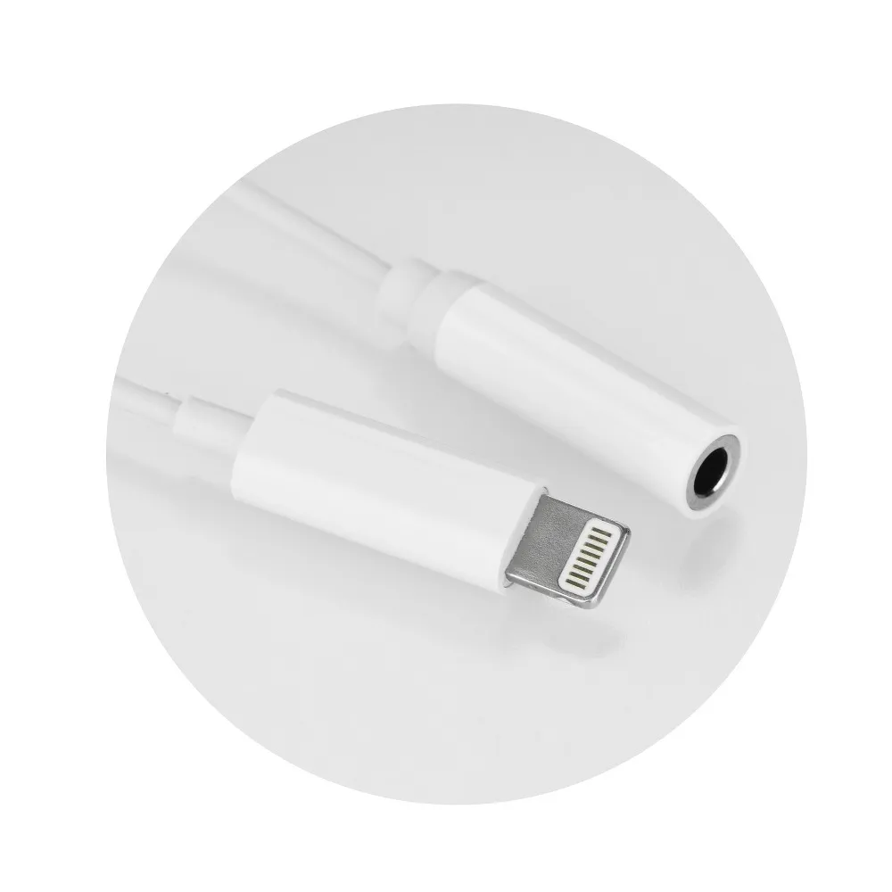 Adapter HF/audio passend für iPhone Lightning 8-pin - Jack 3,5mm (female) weiß