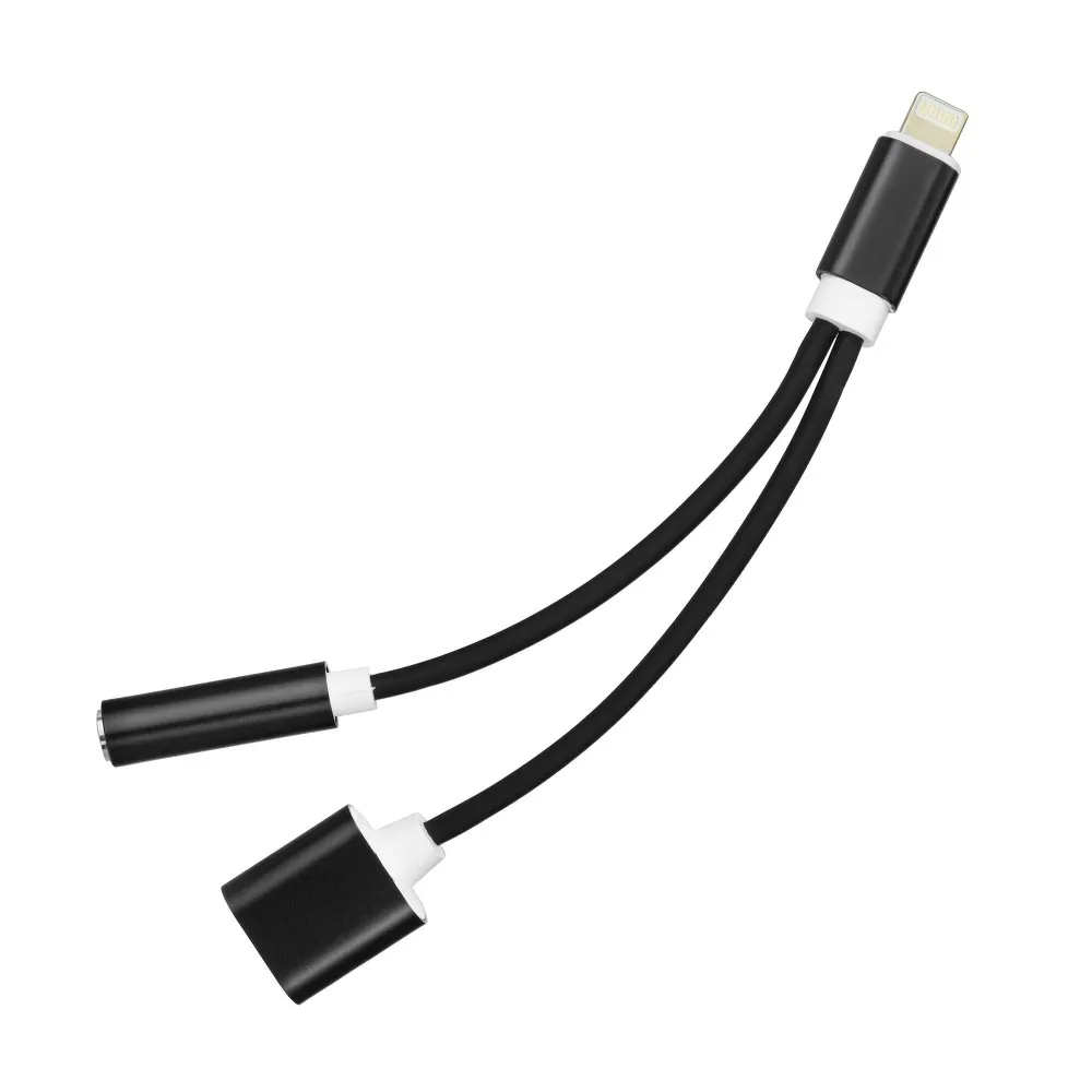 Adapter HF/audio + Laden Ipho7 do Jack 3,5mm schwarz