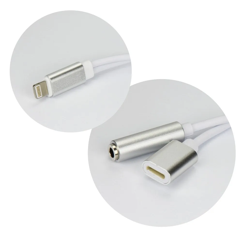 Adapter HF/audio + Laden Ipho7 do Jack 3,5mm silber