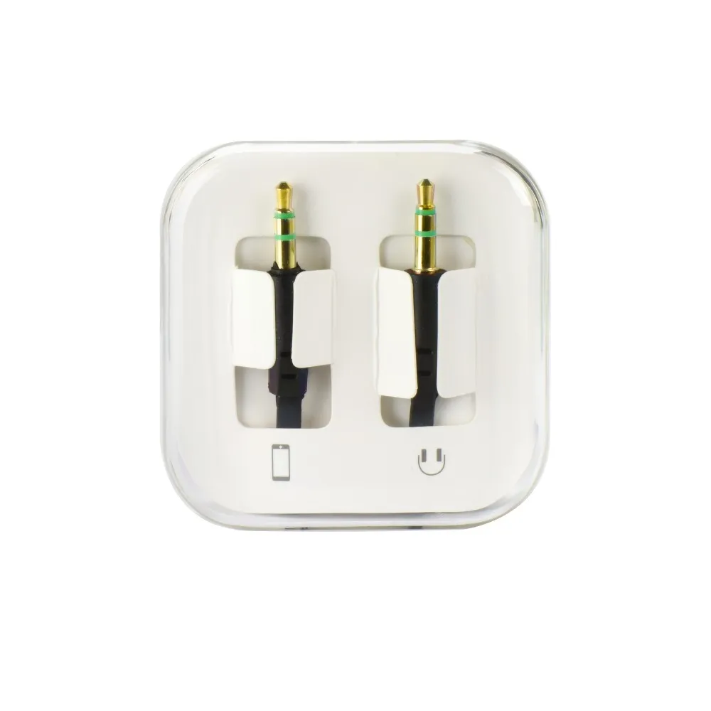 Kabel AUX JACK STEREO 3,5mm schwarz 1m (in Box)
