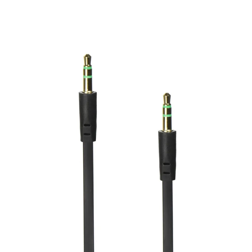 Kabel AUX JACK STEREO 3,5mm schwarz 1m (in Box)
