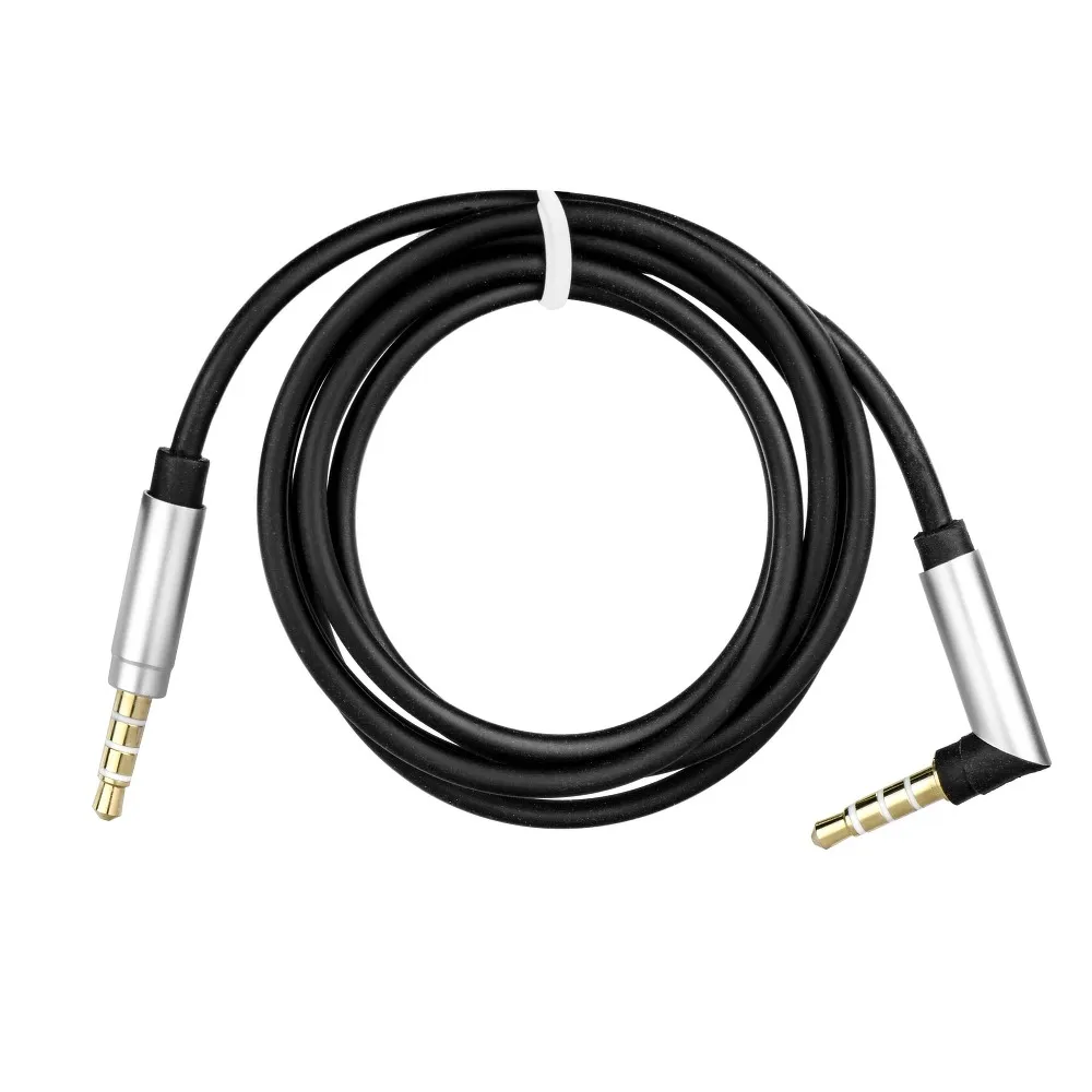 Kabel AUX JACK STEREO 3,5 mm Winkel 90 Grad schwarz 1m