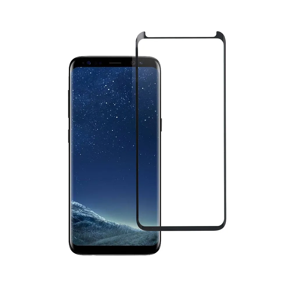 Panzerglas Blue Star 3D - SAM Galaxy S8 (full glue/case friendly) - schwarz