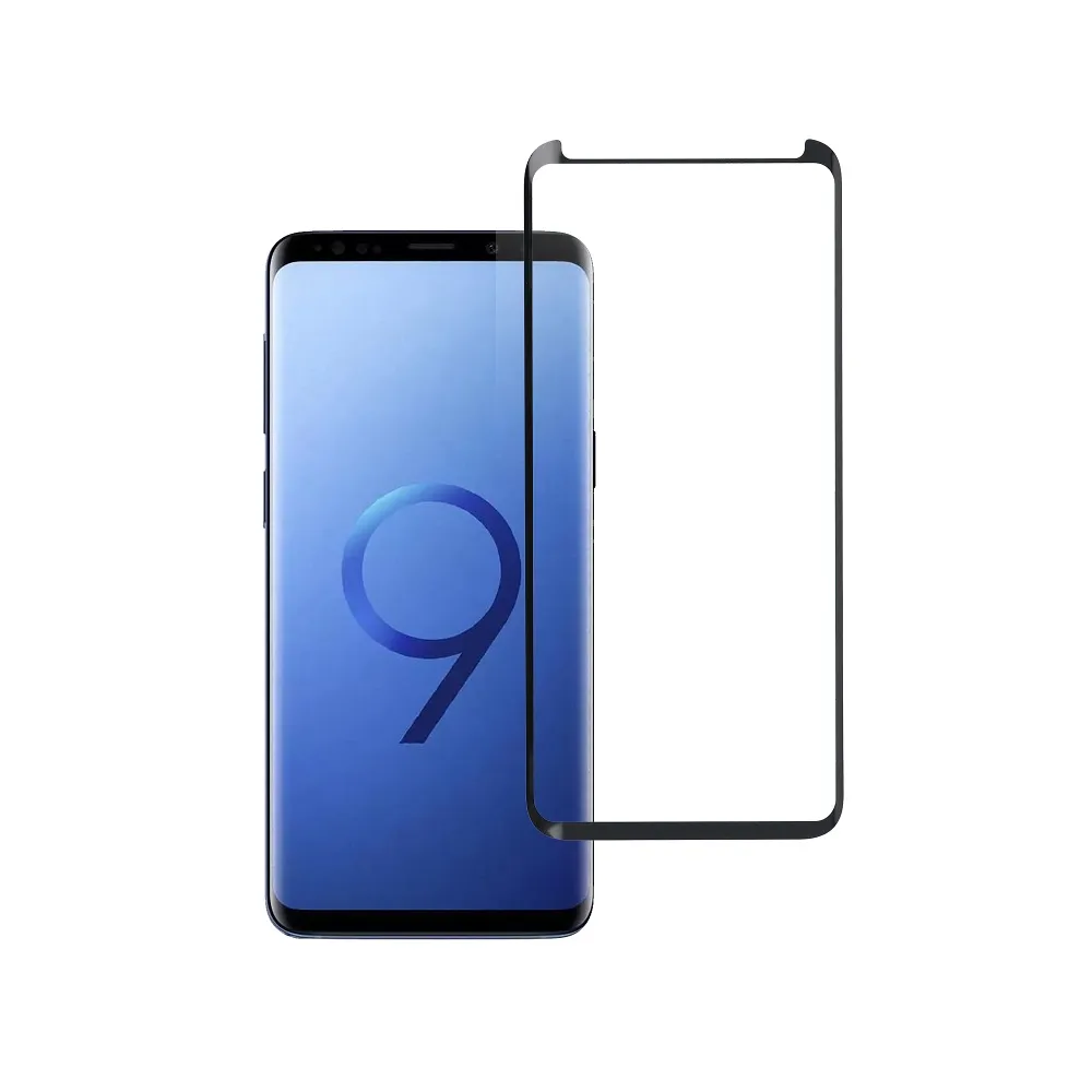 Panzerglas Blue Star 3D - SAM Galaxy S9 Plus (full glue/case friendly) - schwarz