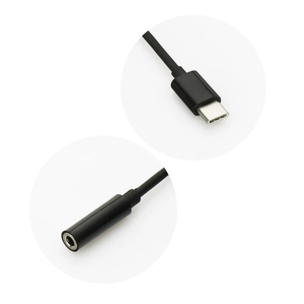 Adapter HF/audio Typ C - Jack 3,5mm schwarz
