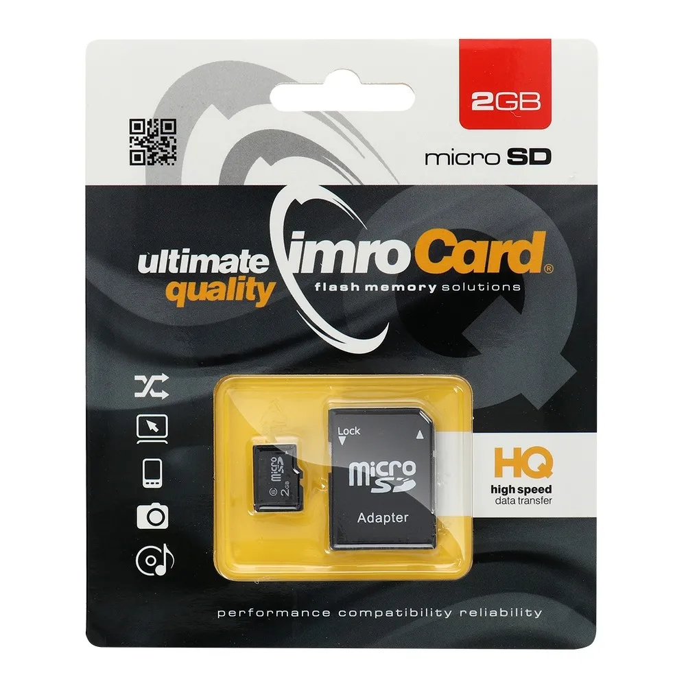 SPEICHERKARTE IMRO microSD 2GB mit SD Adapter