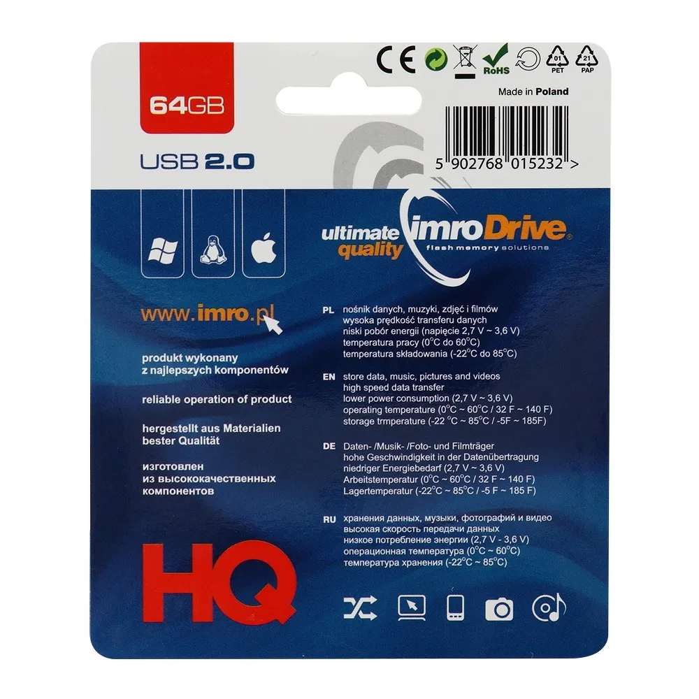 USB-STICK Pendrive Imro Axis 64 GB schwarz