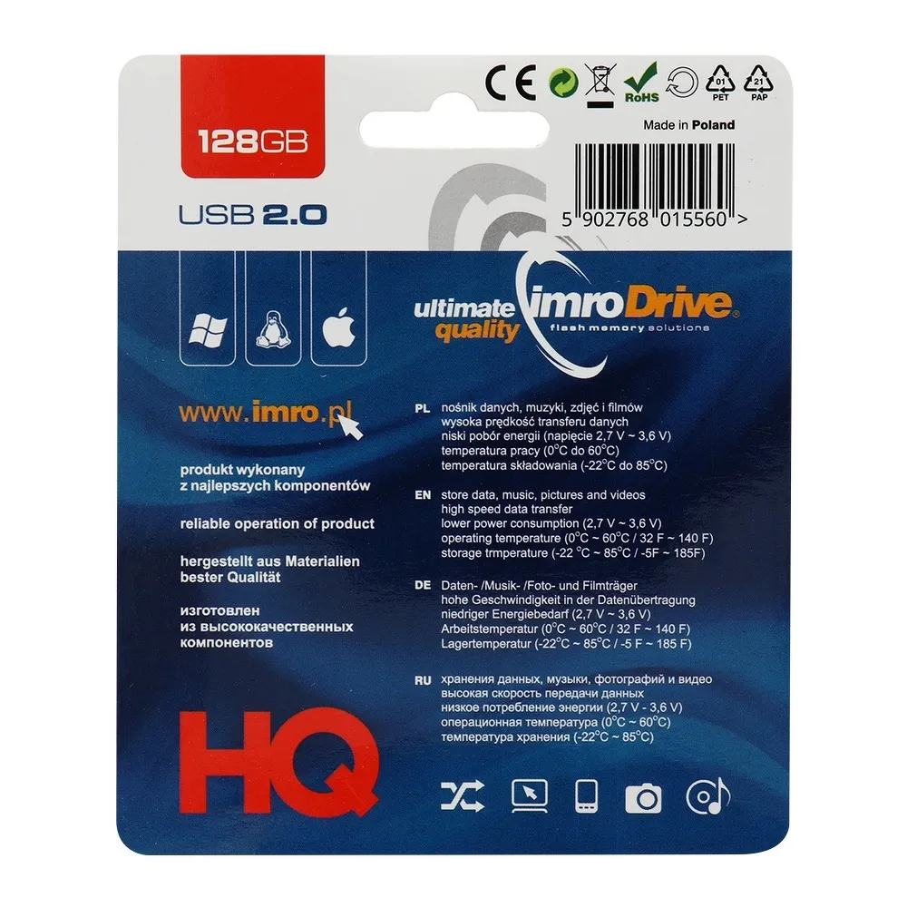 USB-STICK Imro BLACK 128 schwarz