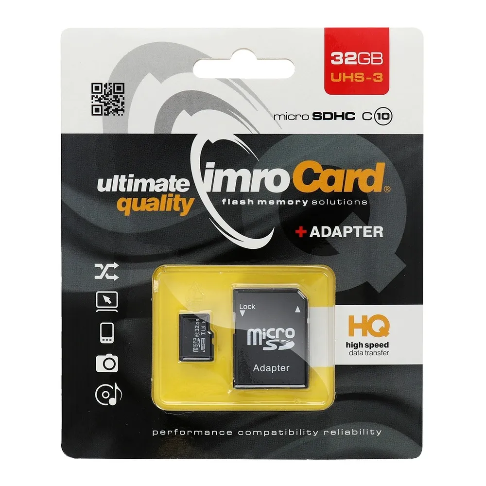 SPEICHERKARTE IMRO micro SDHC 32GB Klasse 10 mit SD UHS-3