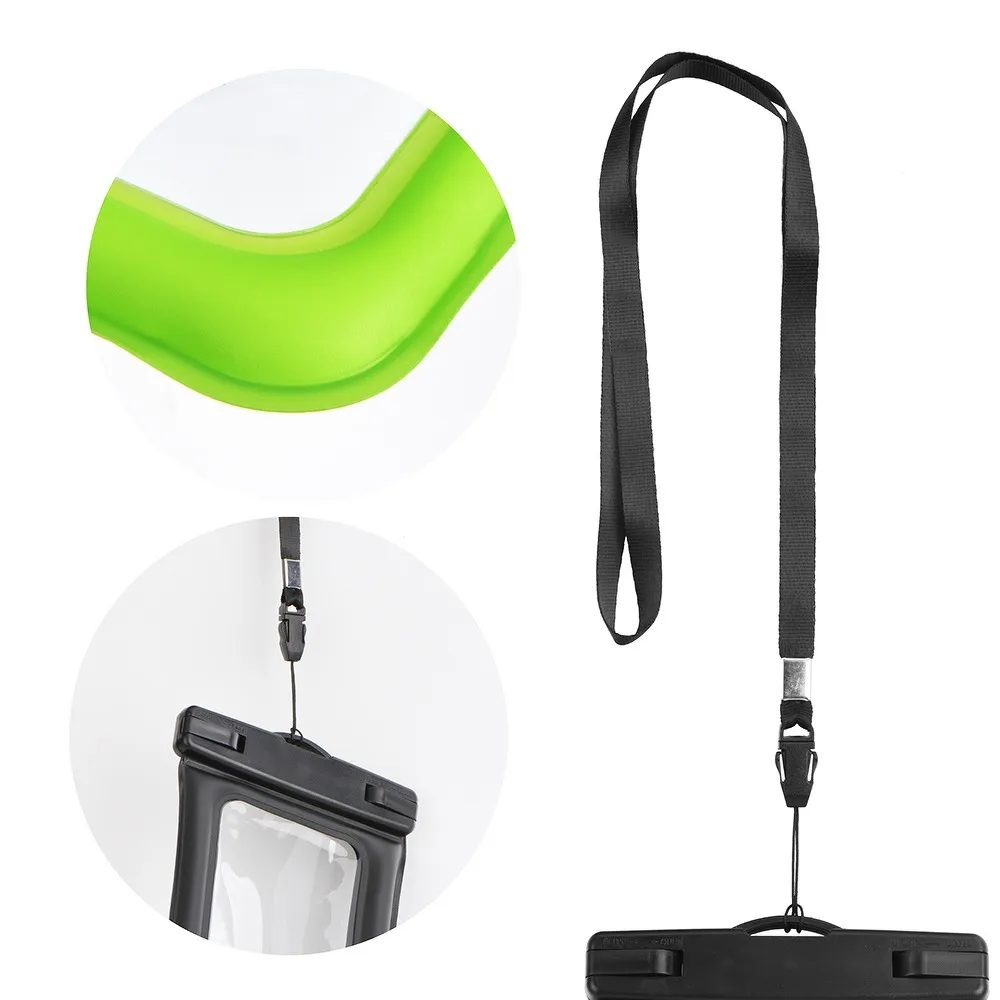 WWaterproof bag passend für mobile phone with plastic closing AIRBAG green
