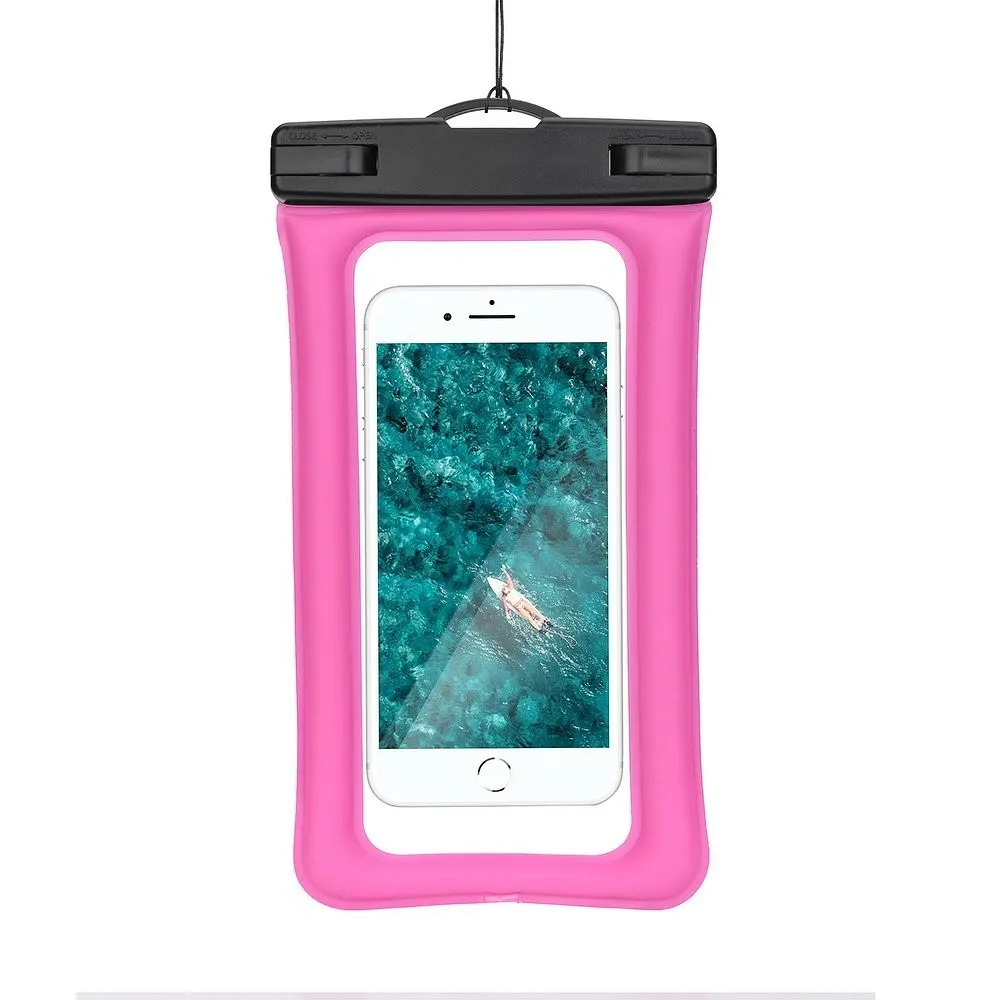 Waterproof bag passend für mobile phone with plastic closing AIRBAG rose pink