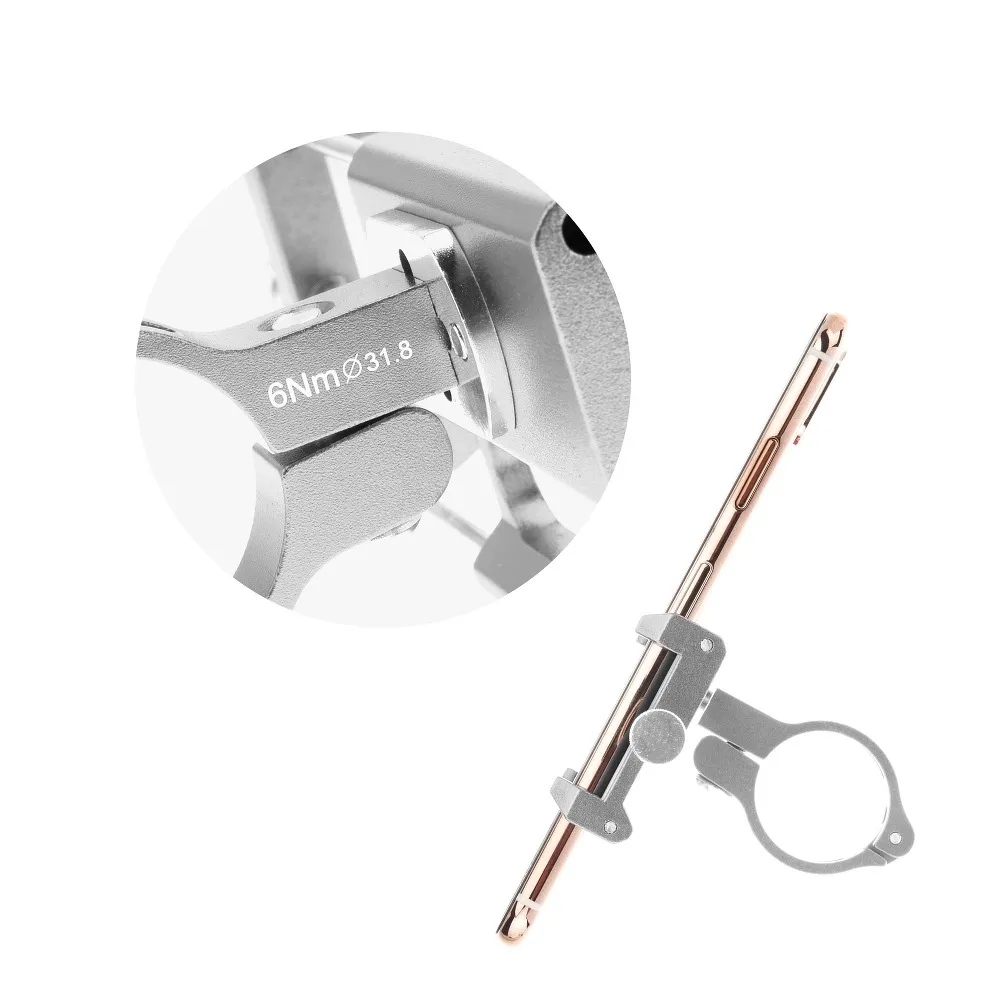Fahhradhalterung passend für Lenkrad METAL GUB G85 silber