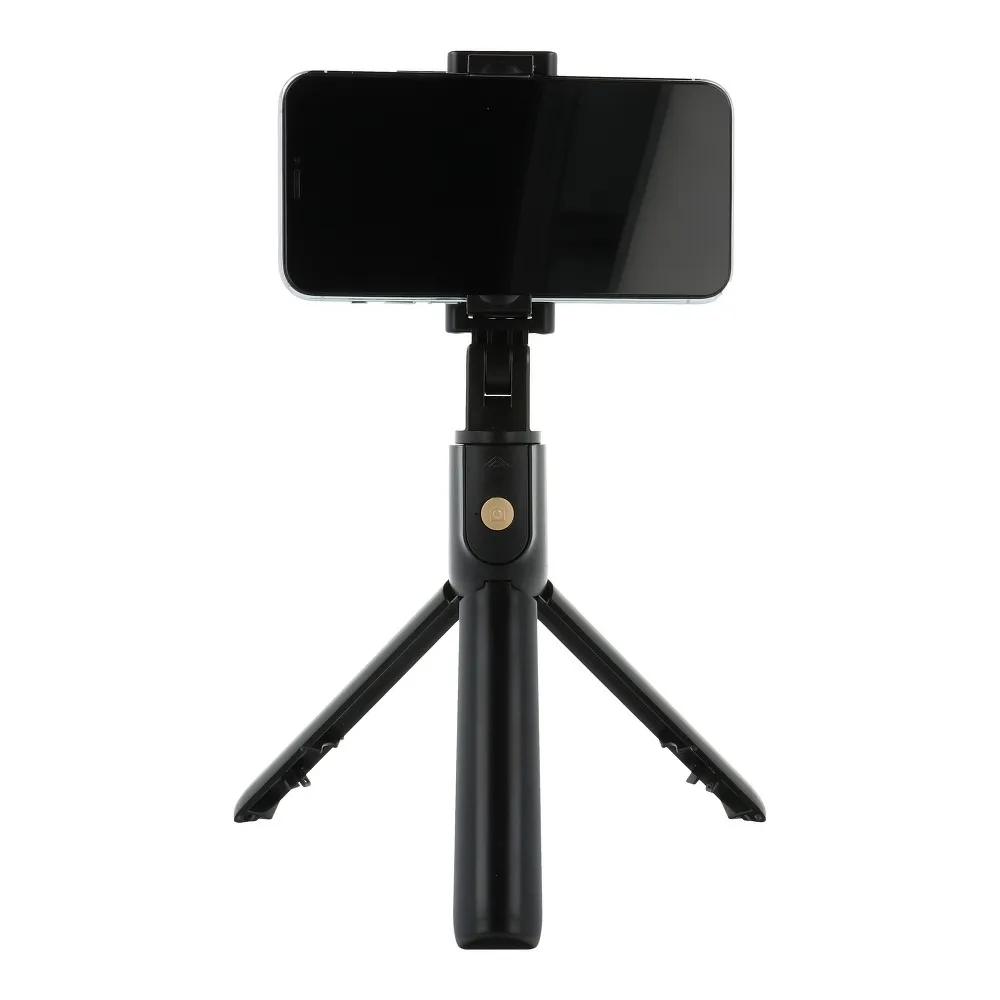 Universal Halterung passend für Handy und Kamera (selfie set) - mit bluetooth Stativ schwarz K07
