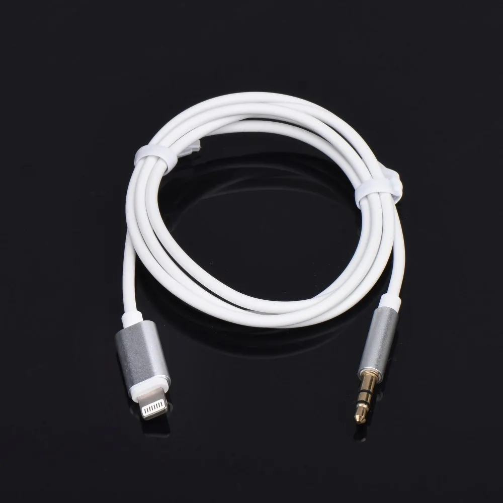 Adapter HF/audio passend für iPhone Lightning 8-pin - Jack 3,5mm Kabel (male) weiß