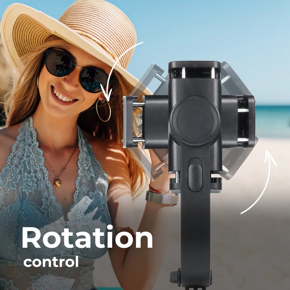 Universal Halterung TRIPOD passend für Handy und Kamera (selfie set) Bluetooth Schalter GIMBAL Stabilisator SSTR-L08 schwarz