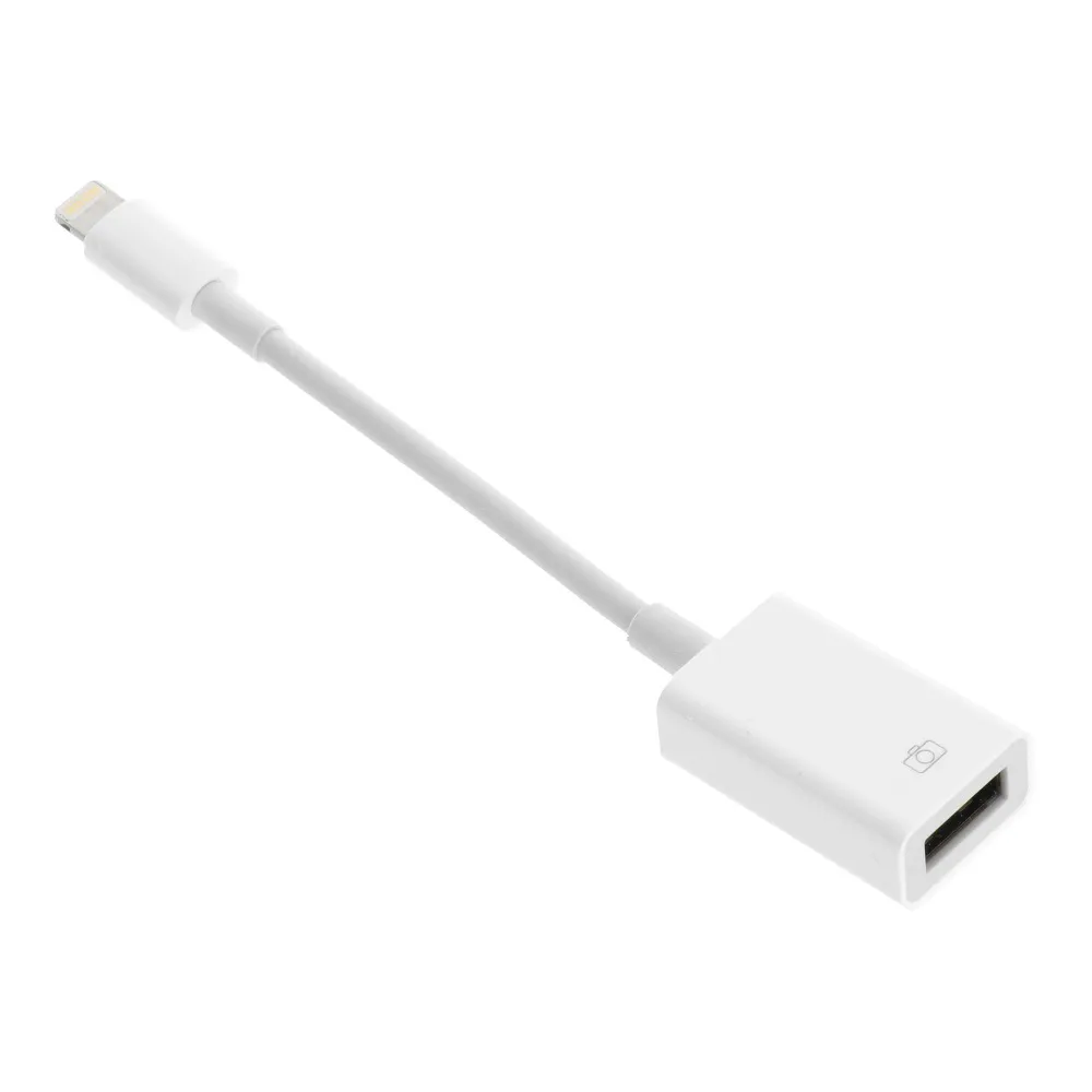 Adapter OTG passend für USB A - iPhone Lightning 8-pin weiß