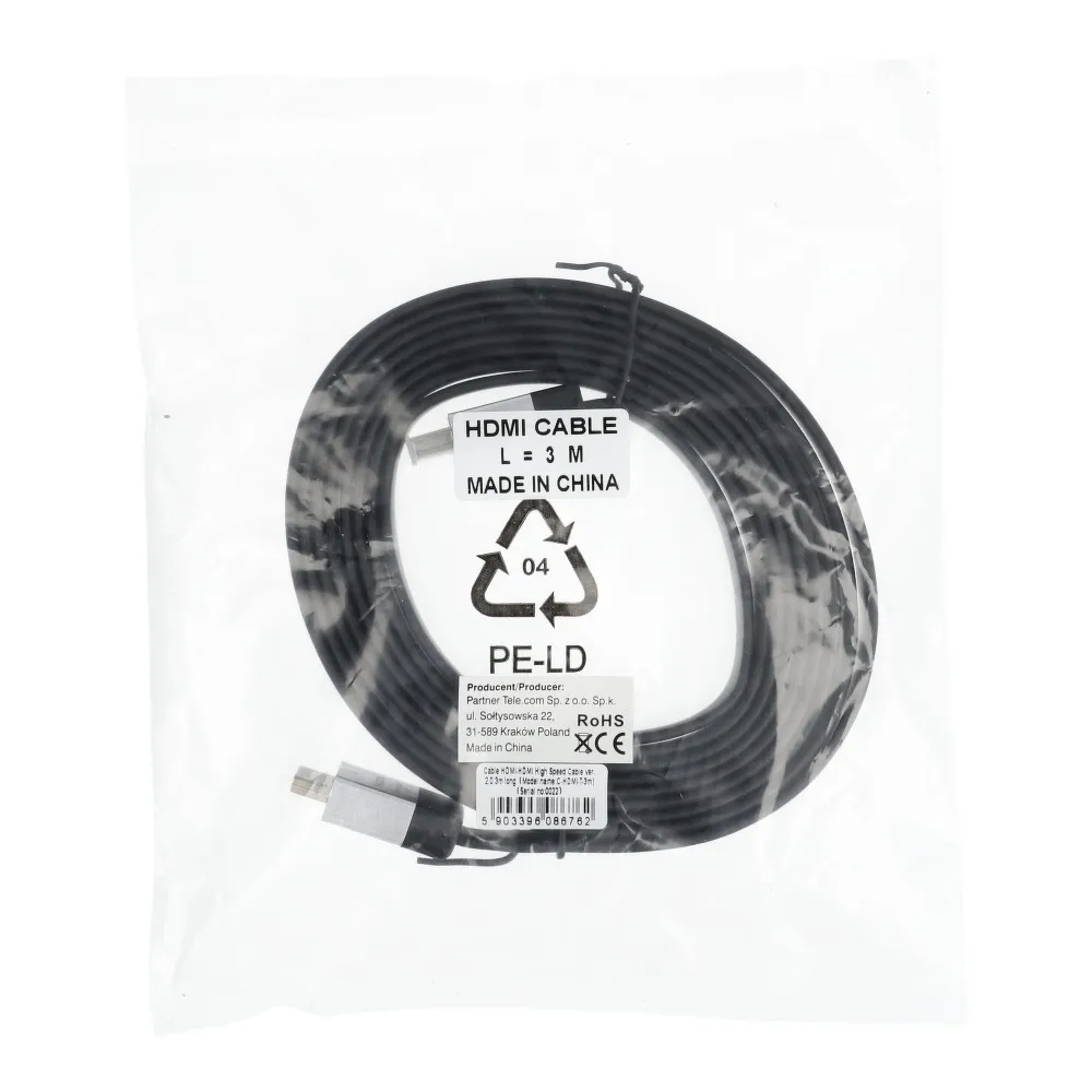 Kabel HDMI - HDMI High Speed HDMI Cable wer. 2.0 Länge 3m