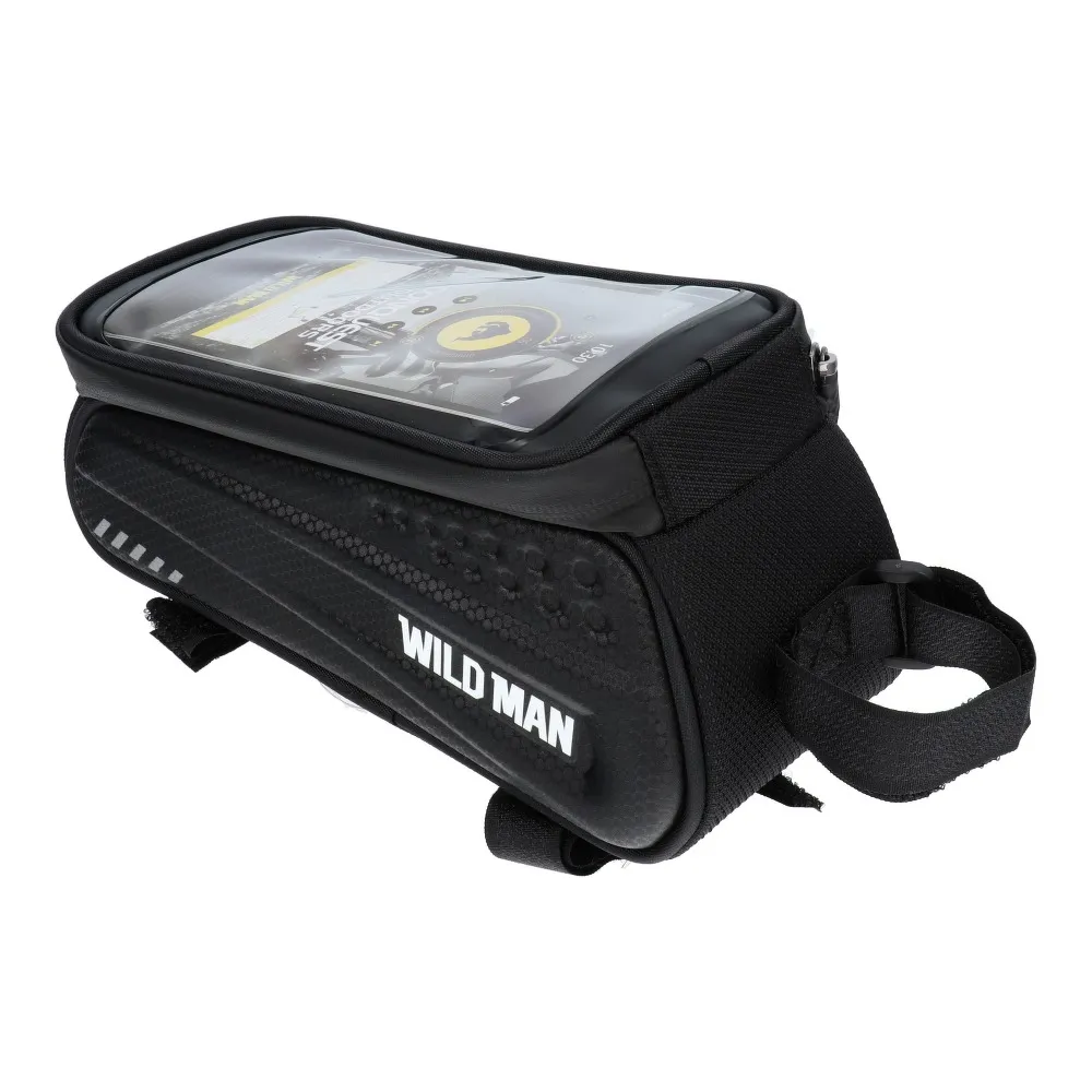 Fahrradhalter / Tasche mit einer Abdeckung passend für den Rahmen mit einem Schloss WILDMAN ES3 1L 4" - 7"