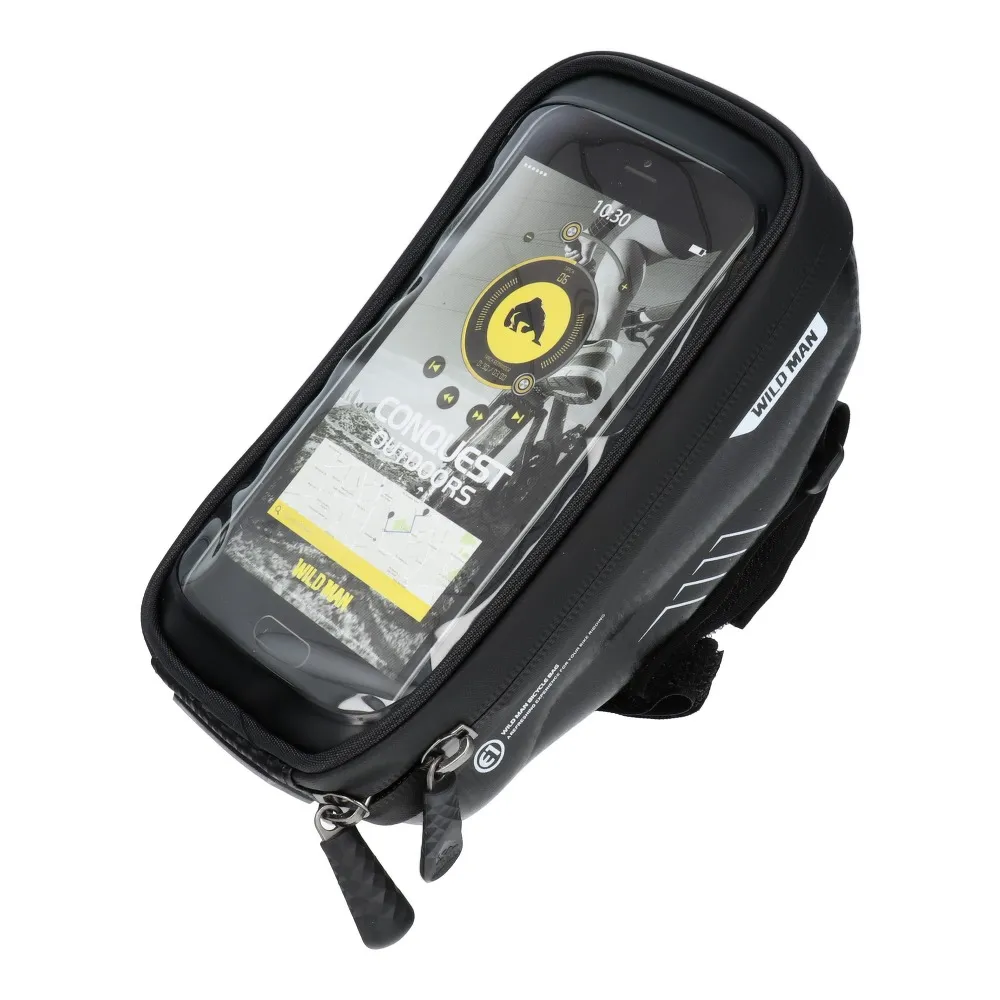 Fahrradhalter / Tasche mit Lenkerabdeckung, mit Schloss WILDMAN E1 1L 4 "- 7"