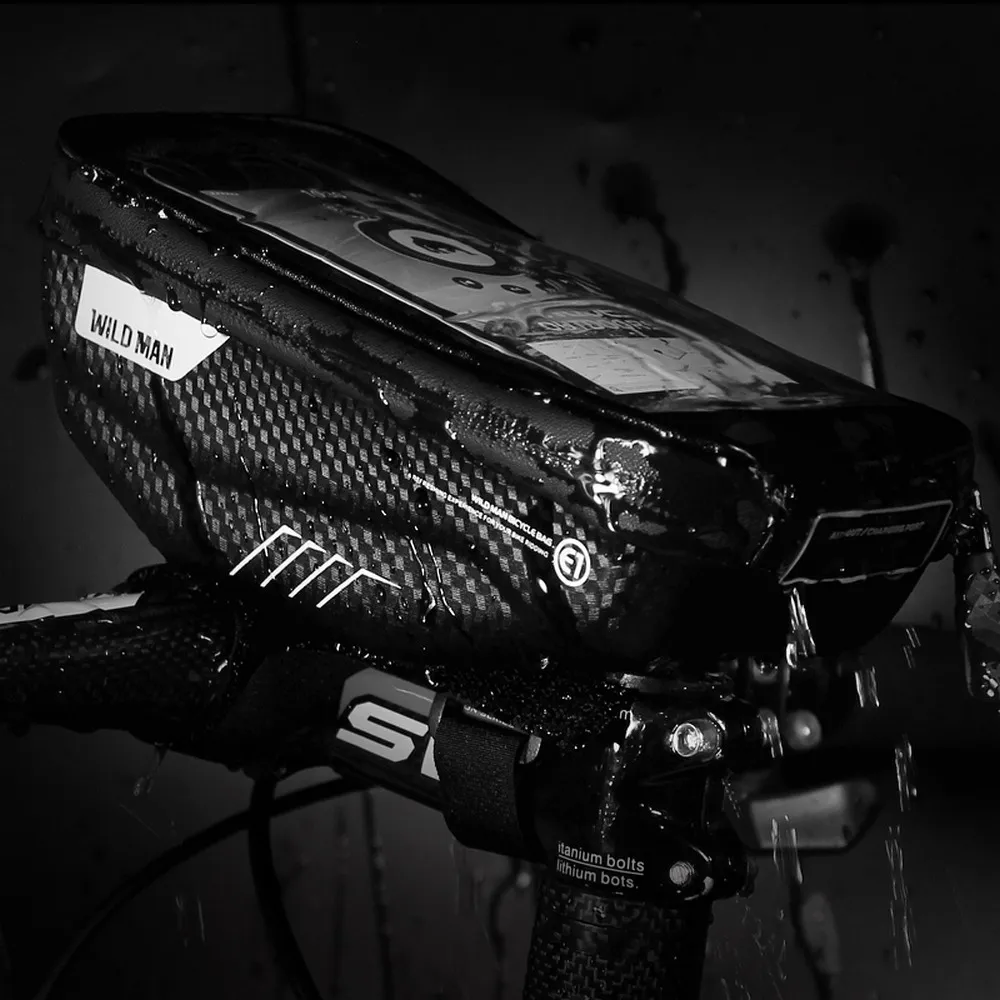 Fahrradhalter / Tasche mit Lenkerabdeckung, mit Schloss WILDMAN E1 1L 4 "- 7"