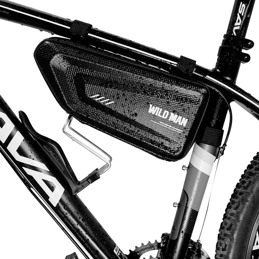 Fahrradhalter / dreieckige Tasche unter dem Rahmen mit Schloss WILDMAN E4 1.5L 4 "- 7"