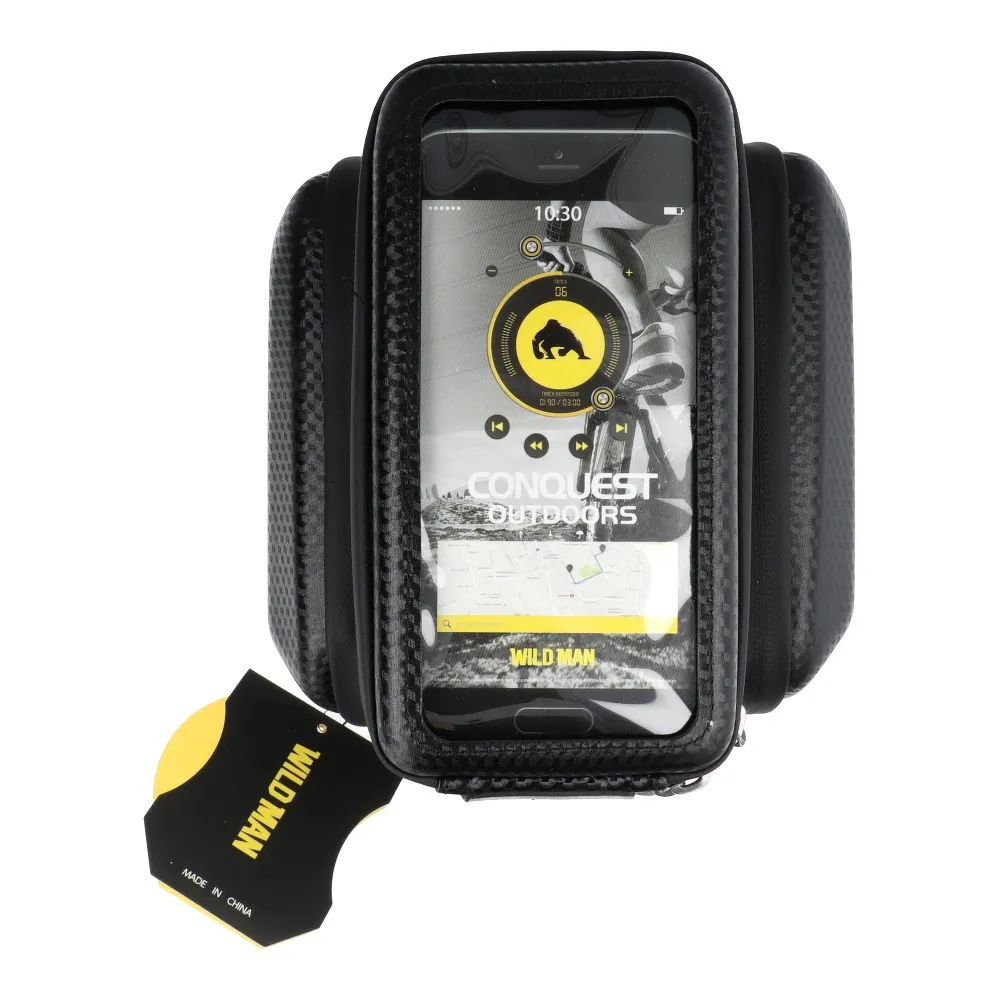 Fahrradhalter / Tasche mit einer Abdeckung passend für den Rahmen mit einem Schloss WILDMAN E6S 1,2L 4" - 7"