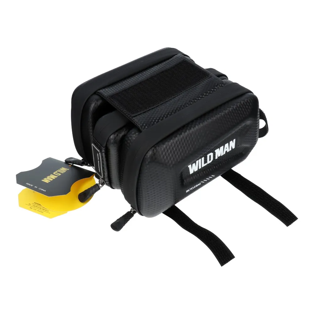 Fahrradhalter / Tasche mit einer Abdeckung passend für den Rahmen mit einem Schloss WILDMAN E6S 1,2L 4" - 7"
