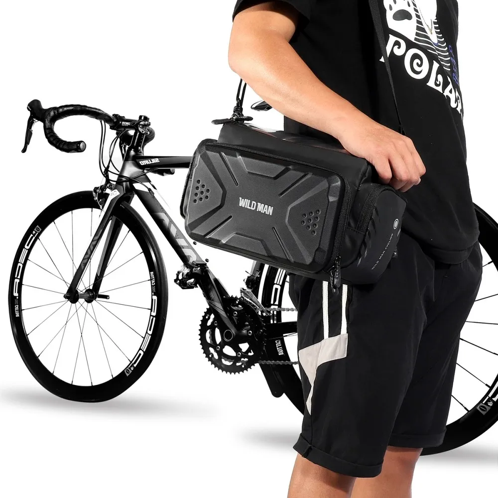 Fahrradhalter / Tasche mit Lenkerabdeckung, mit Schloss WILDMAN GS6 4L 4" - 7"