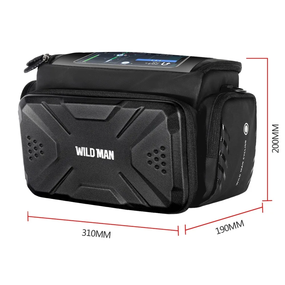 Fahrradhalter / Tasche mit Lenkerabdeckung, mit Schloss WILDMAN GS6 4L 4" - 7"