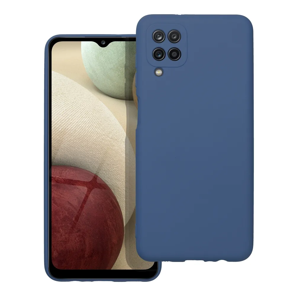 Case passend für Samsung A12 Silicone blue