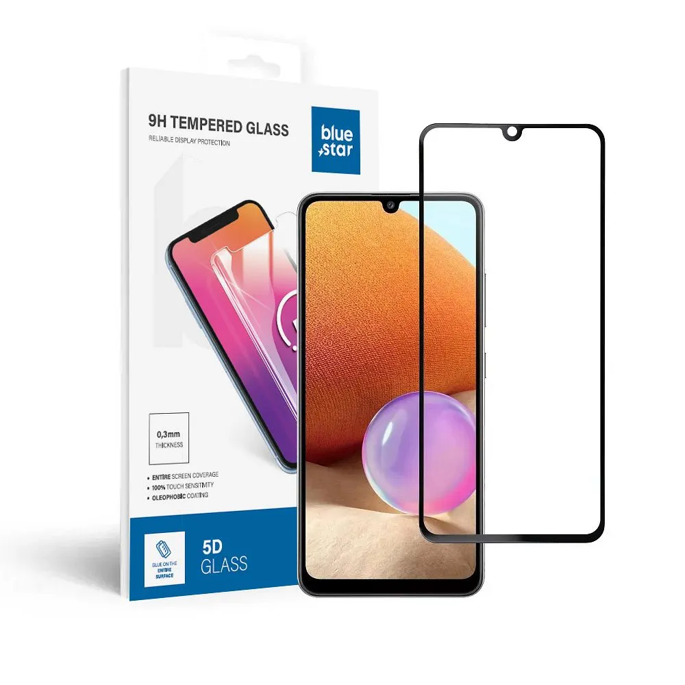 Panzerglas Blue Star 3D - SAM A32 LTE (full glue/case friendly) - schwarz