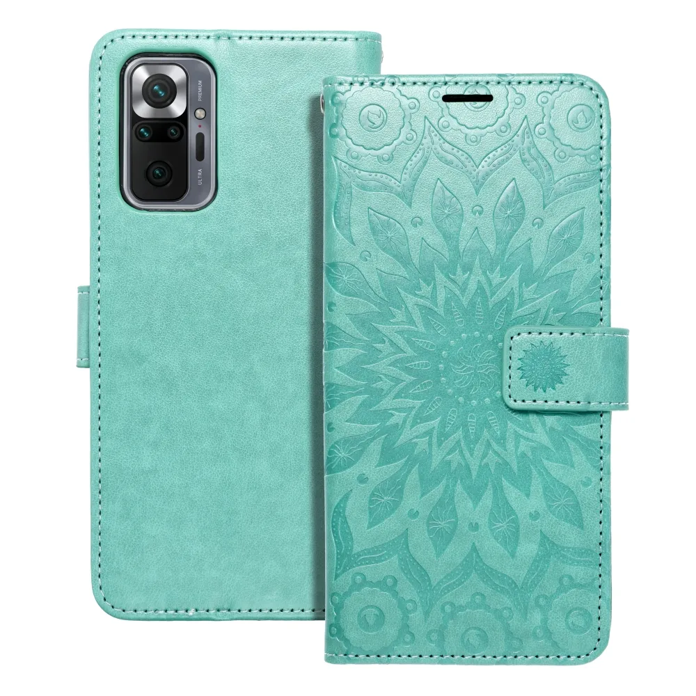 MEZZO Book Case passend für XIAOMI Redmi NOTE 10 Pro Mandala grün