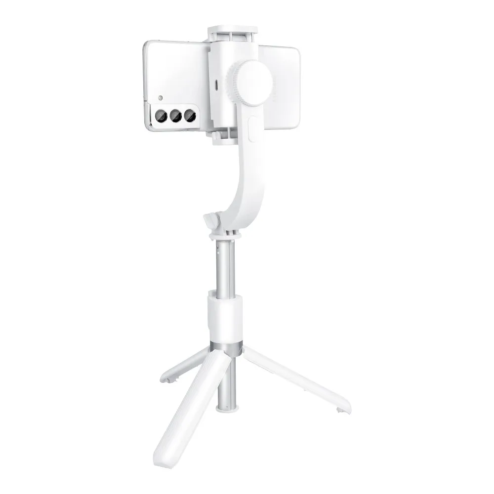Kit / Selfie-Halter mit Bluetooth-Fernbedienung Stativ GIMBAL Stabilisator weiß SSTR-L08