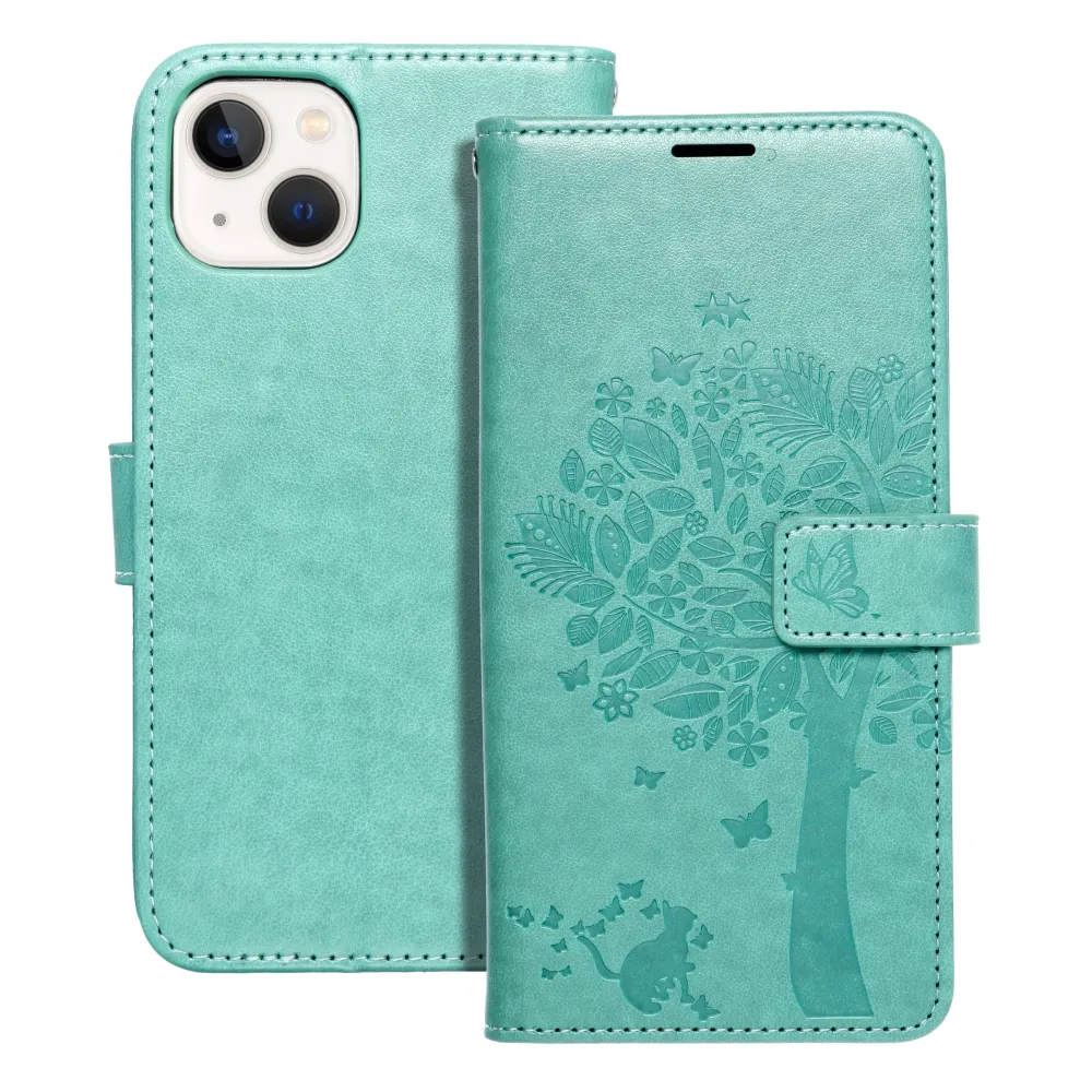 MEZZO Book Case passend für IPHONE 13 Baum grün