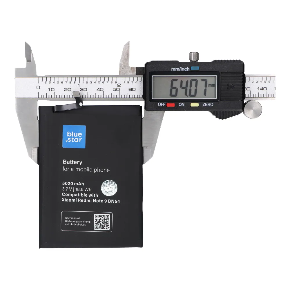 AKKU passend für Xiaomi Redmi Note 9 (BN54) 5020 mAh Li-Ion Blue Star