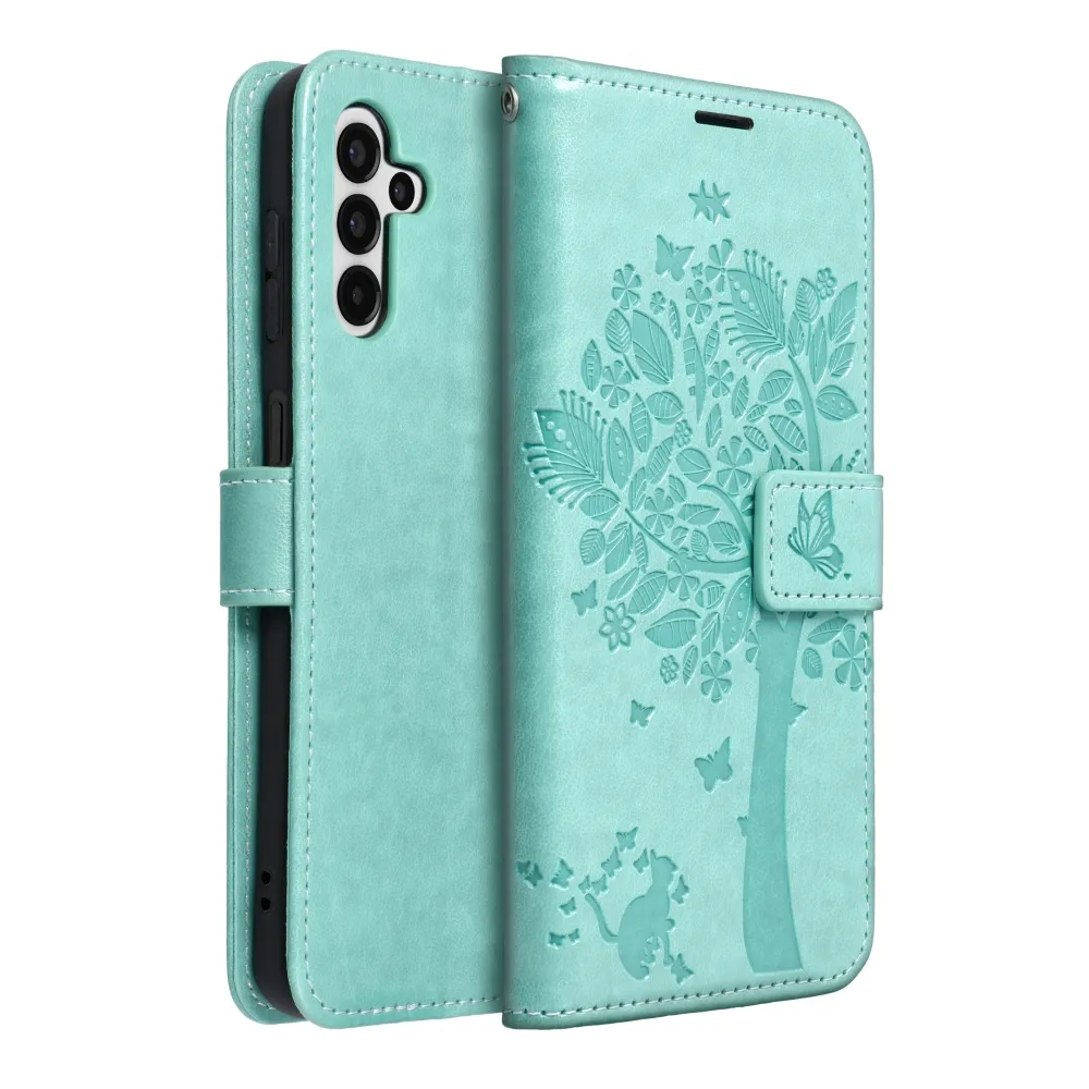 MEZZO Book Case passend für SAMSUNG A13 5G / A04S Baum grün