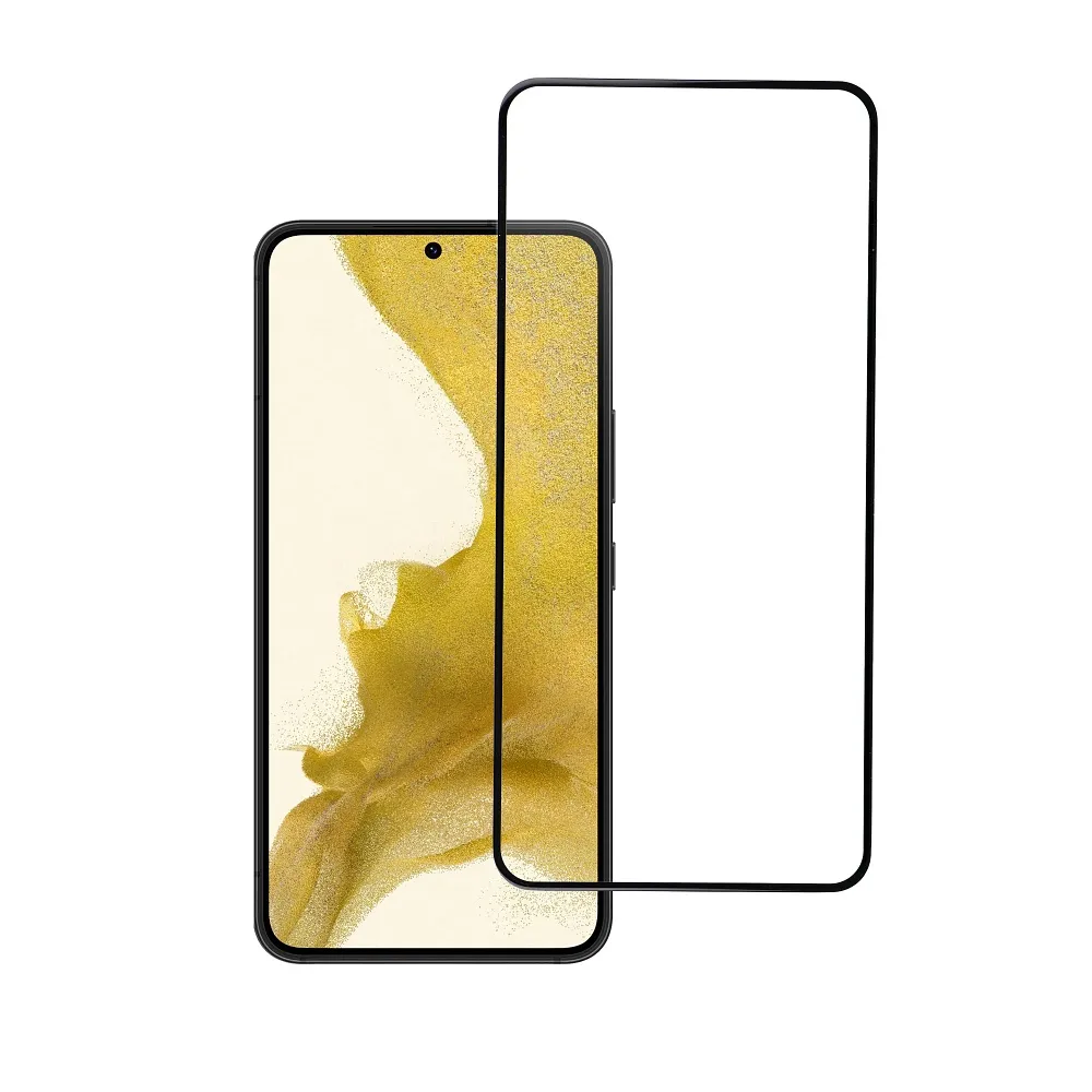 Panzerglas Blue Star 3D - SAM Galaxy S22 (full glue/case friendly) - schwarz
