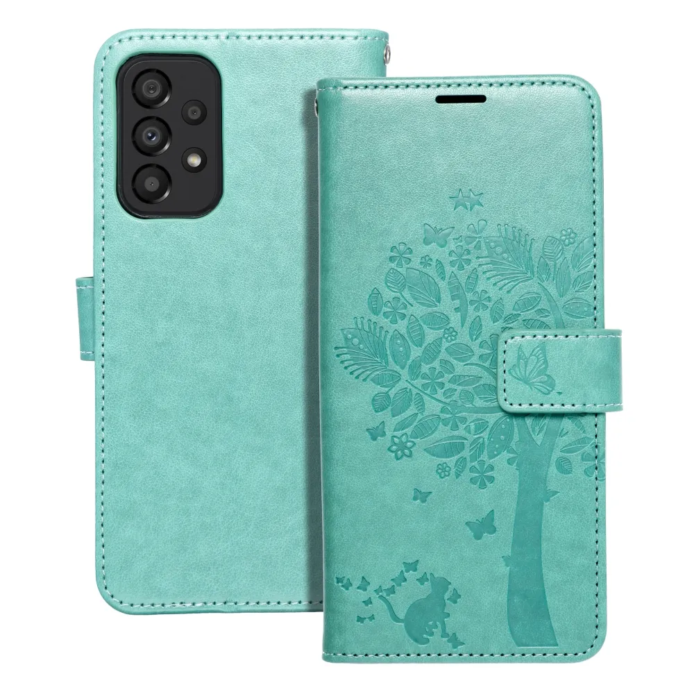 MEZZO Book Case passend für SAMSUNG A33 5G Baum grün