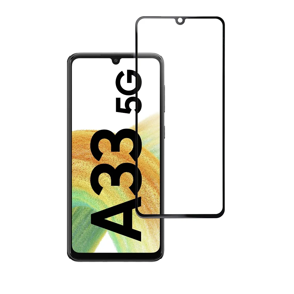Panzerglas Blue Star 3D - SAM A33 5G (full glue/case friendly) - schwarz