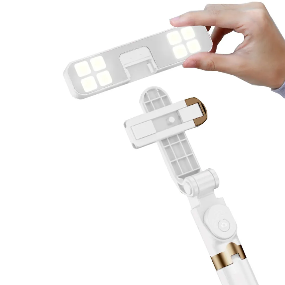 Kit / Selfie-Halter mit Bluetooth-Fernbedienung Stativ LED SSTR-20 weiß