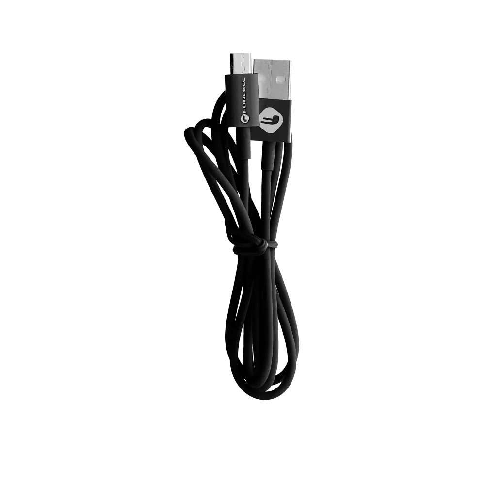 FORCELL USB zu Micro 2.4A Kabel C321 TUBA schwarz 1 Meter