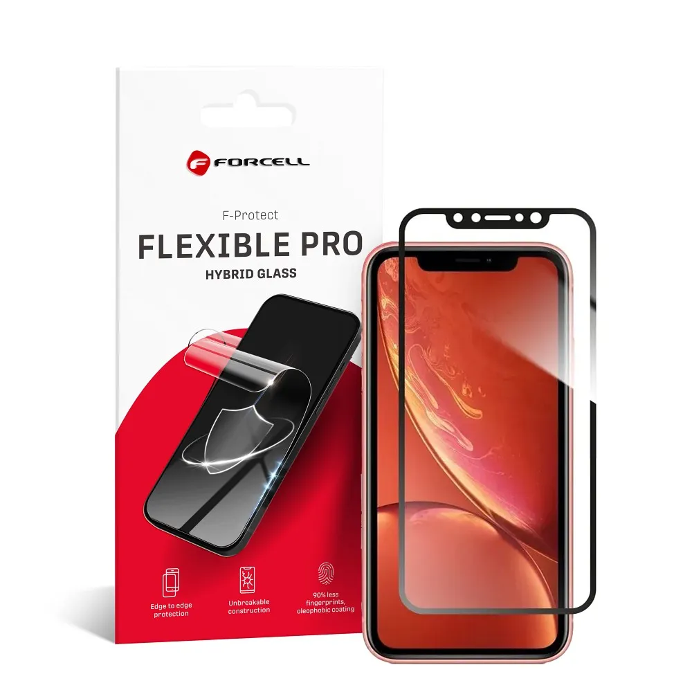 Hybrid Flexible Glas Forcell 5D Full Glue - APPLE iPhone Xr/11 schwarz