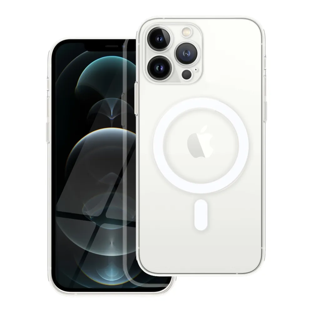 Case passend für iPhone 12 PRO MAX Clear Mag Cover (STR / CAMERA PROTECTION) kompatibel mit MagSafe transparent
