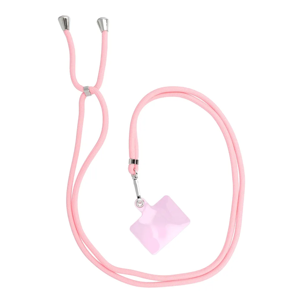 SWING (6mm) Telefonanhänger mit verstellbarer Länge / Kordellänge 165cm (max 82.5cm in Schlaufe) / passend für Schulter oder Hals - hellrosa