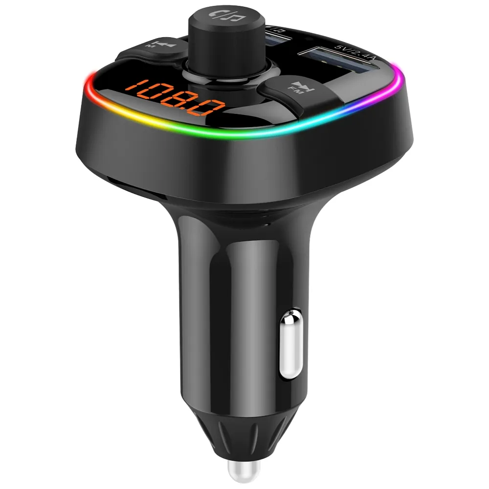 MP3 FM Sender mit Bluetooth 5.0 + Speicherkartenleser + 2xUSB QC3.0 BC52L